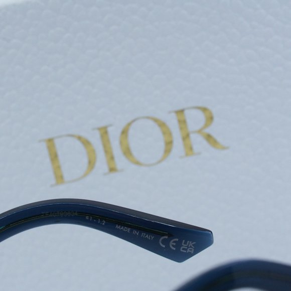 Dior DDOLL R1U 30C6 Round Sunglasses - Translucent Blue/Khaki Gradient - Picture 7 of 11
